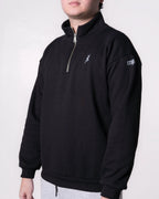 Person wearing a Black pullover with logos on a white background
#color_black