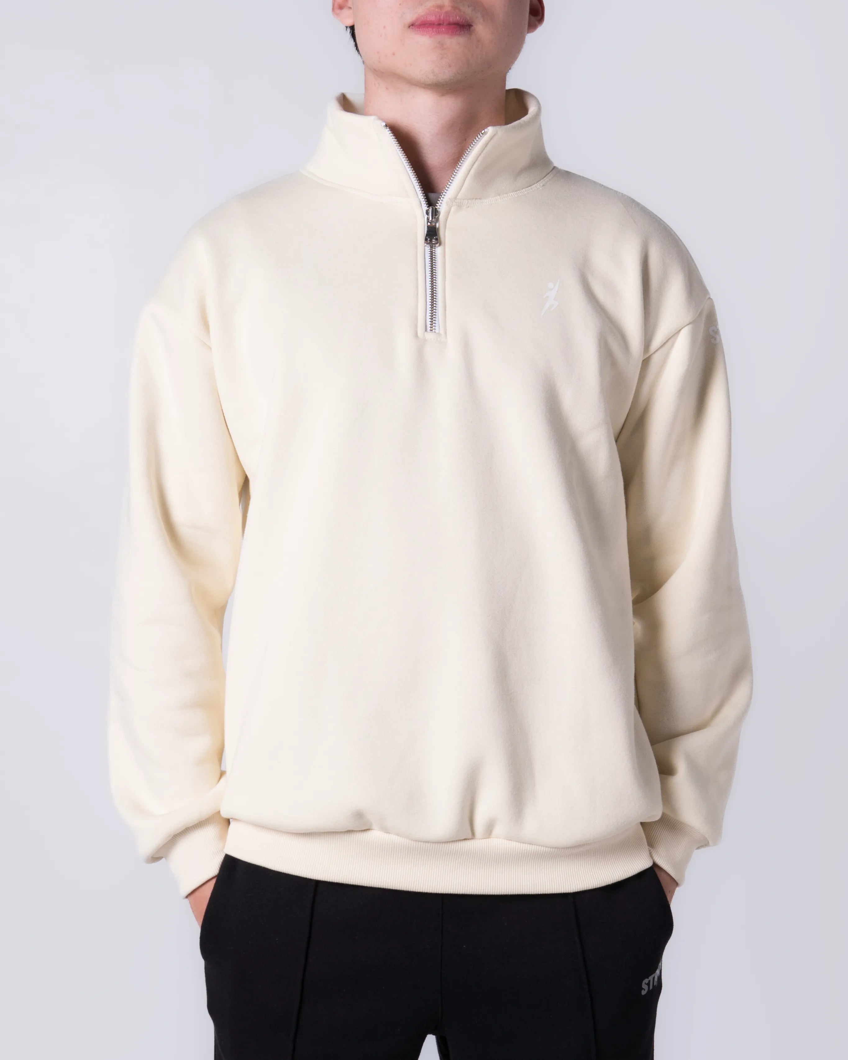 Half-zip Cream
