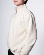 Half-zip Cream
