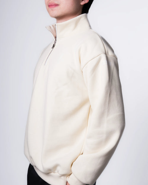Half-zip Cream